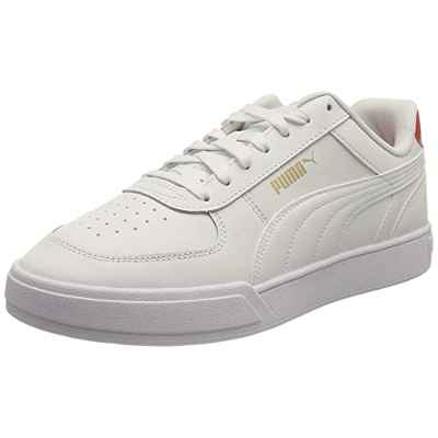 PUMA Caven, Zapatillas Unisex Adulto, Multicolor White White Team Gold-High Risk Red, 46 EU