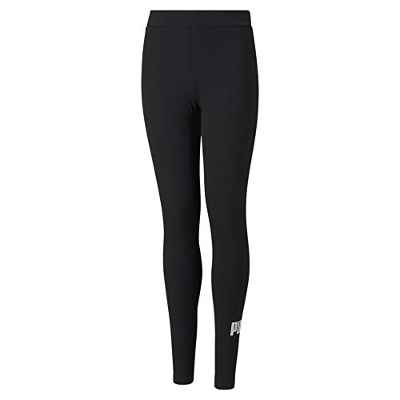 PUMA ESS Logo Leggings G Mallas Deporte, Niñas, Black, 140