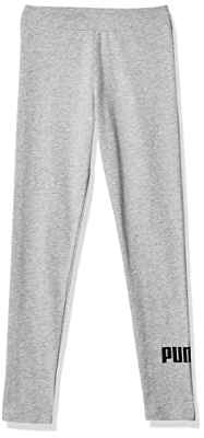 PUMA ESS Logo Leggings G Medias, Niñas, Gris Claro Jaspeado, 152
