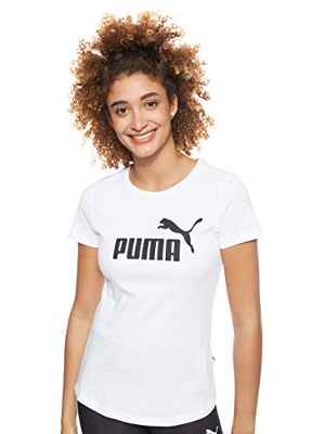 Puma ESS Logo tee Camiseta Deportiva, Mujer, Blanco White, XS