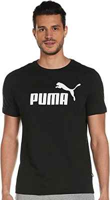 PUMA ESS Logo tee Camiseta, Hombre, Black, 3XL