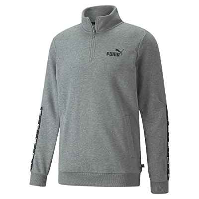 PUMA ESS+ Tape Half-Zip TR Sudadera, Hombre, Gray, s