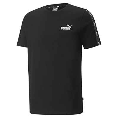 PUMA ESS+ Tape tee Camiseta, Hombre, Black, m