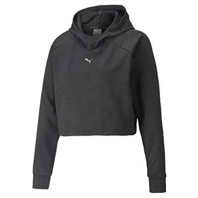 PUMA Flawless Pullover Hoodie Sudadera, Mujer, Black, l