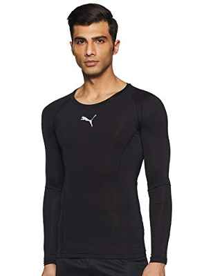 PUMA Liga Baselayer tee LS T-Shirt, Hombre, Black, M