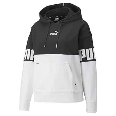 PUMA Power Colorblock Hoodie TR Sudadera, Mujer, Black, XL