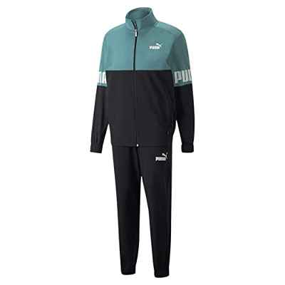 PUMA Power Colorblock Poly Suit Cl Chándal, Hombre, Azul Mineral, L