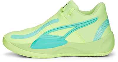 PUMA Rise Nitro, Zapatillas de básquetbol Hombre, Menta eléctrica Amarilla rápida, 39 EU