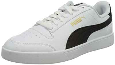 PUMA Shuffle, Zapatillas Unisex Adulto, Blanco (White Black Team Gold), 42 EU