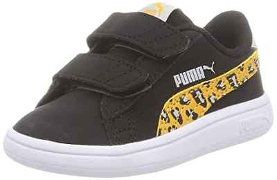 PUMA Smash V2 Roar V INF, Zapatillas Niñas, Black, 23 EU