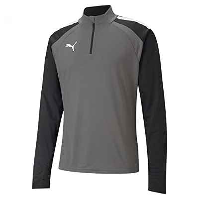 Puma teamLIGA 14 Zip Top Camiseta de Fútbol, Hombre, Gris (Smoked Pearl/Puma White), M