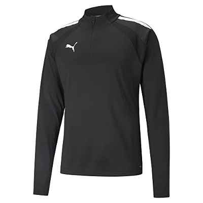 Puma teamLIGA 14 Zip Top Camiseta de Fútbol, Hombre, Negro (Puma Black/Puma White), L