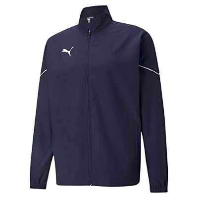 PUMA teamRISE Sideline Jacket Chaqueta de Entrenamiento, Hombre, Azul Y Blanco, M