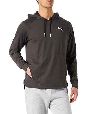 PUMA Train Cloudspun-Sudadera con Capucha, Hombre, Black Heather-Heather, XXL