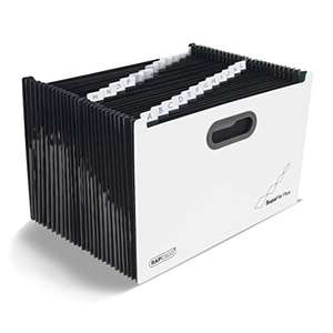 Rapesco 1622 SupaFile Plus Carpeta Clasificadora con 26 Compartimientos A4+, Blanco y Negro