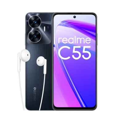 realme C55 Smartphone 4G, cámara de 64MP con IA, 6GB de RAM + 128GB de ROM, carga SUPERVOOC de 33W, gran batería de 5000mAh, diseño ultrafino de 7,89mm, Negro, Versión española