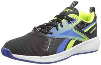 Reebok Durable XT, Zapatillas, Core Black/Vector Blue/Acid Yellow, 31.5 EU