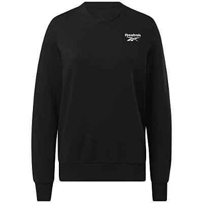 Reebok Identity Crew Sudadera, Mujer, Black, 2XL