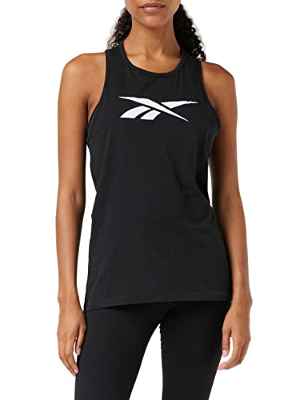 Reebok Te Graphic Vector Tank Top sin Mangas, Mujer, Negro, L