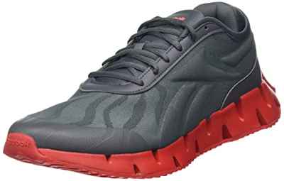 Reebok Zig Dynamica 3, Zapatillas para Correr Hombre, Pure Grey 7 Cold Grey 3 Vector Red, 42 EU