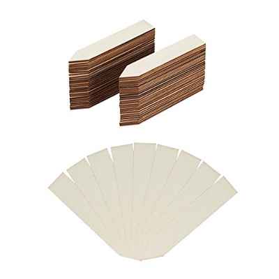 Relaxdays Marcadores para Plantas, Descriptores, Macetas & Huerto, 10,5 cm, Madera, 60, Marrón, 100 Uds