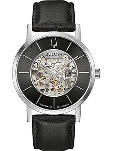 Reloj automático para hombre con correa en cuero Bulova 96A279