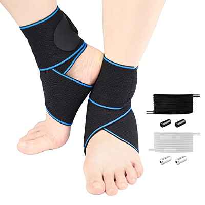 Rouclo Tobillera para Esguince, Tobillera Estabilizadora 2 Pares Protector Compresión Ajustable Protección de Tobillos para Deportes, Ultrathin Skidproof, Mujer o Hombre, Tobillo Izquierdo y Derecho