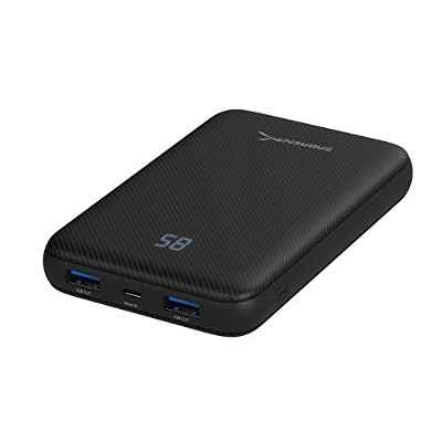 SABRENT Banco de Energía 10000 mAh USB C PD Cargador portátil con Carga rápida 3.0 USB (PB-Y10B)