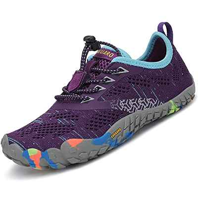 SAGUARO Zapatillas de Trail Niñas Calzado Descalzos Niños Zapatillas de Deporte Fitness Correr en Asfalto Transpirables Minimalistas Barefoot Zapatos Senderismo Antideslizantes Exterior Verde A 25 EU