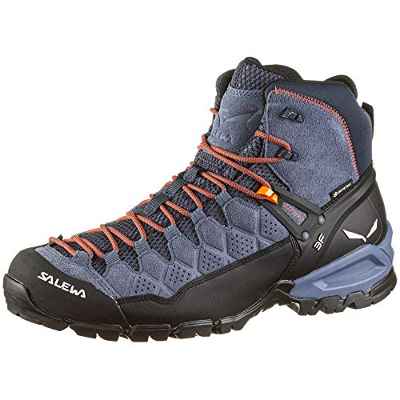 Salewa MS Alp Trainer Mid Gore-TEX Botas de Senderismo, Ombre Blue/Fluo Orange, 42 EU