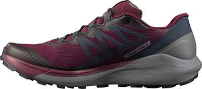 SALOMON Sense Ride 4, Zapatillas de senderismo para Mujer, Multicolor (Wine Tasting/Quiet Shade/Ebony), 38 2/3 EU