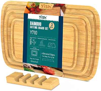 Set 3 tablas para cortar de bambu 