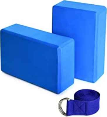 Set Bloque de Yoga/Pilates con Correa de Estiramiento