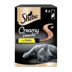 Sheba creamy snacks gatos, pollo 11 x (4 x 12g)