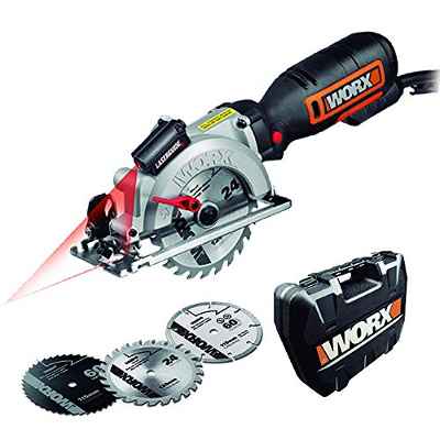 Sierra Circular WorxSaw XL 710 W, 46 mm WX427, Con 3 Discos de Worx