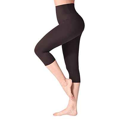 SINOPHANT Mallas Cortos Mujer Fitness Cintura Alta 3/4 Pantalones Deportivos Capri Mujer Leggins Yoga Correr Deporte