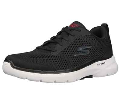 Skechers GO WALK 6 AVALO, Zapatillas para Hombre, Black Textile/Synthetic, 43.5 EU