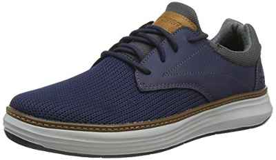 Skechers Moreno, Zapatillas para Hombre, Azul (Navy Mesh Nvy), 45 EU