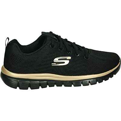 Skechers Sport Womens Graceful Get Connected Sneakers Women Black, tamaño de Zapato:37 EU