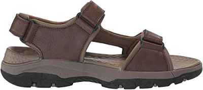 Skechers Tresmen Hirano, Sandalias de Punta Descubierta para Hombre, Marrón (Brown Synthetic Brn), 41 EU