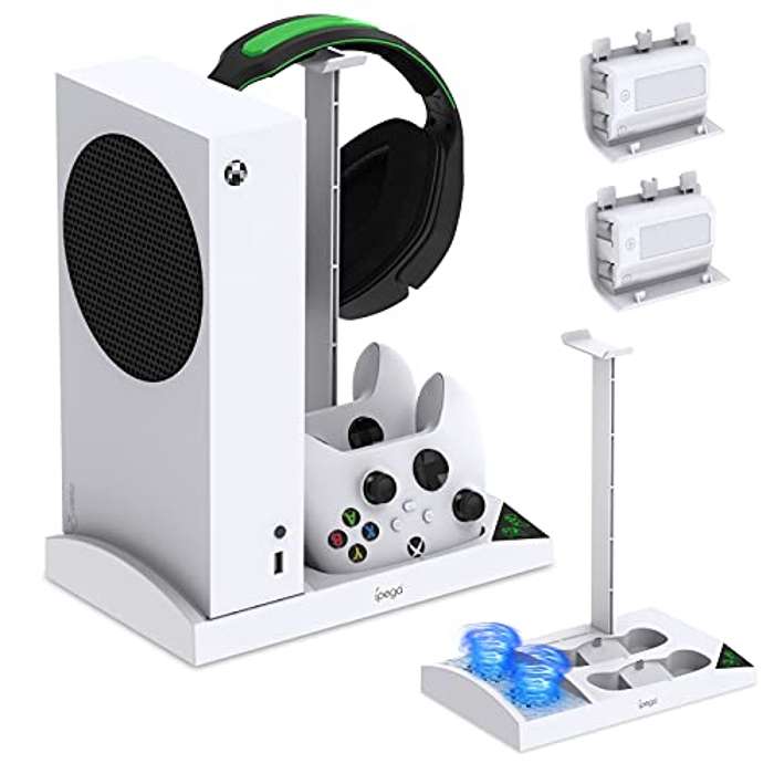 Soporte de refrigeración para consola Xbox Series S con estación de carga