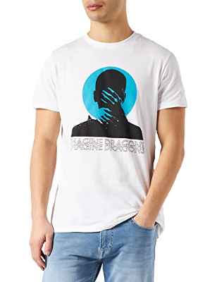 Springfield Camiseta Manga Corta Imagine Dragons, Blanco, M para Hombre