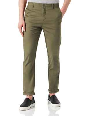 SPRINGFIELD Chino Slim Básico Pantalones, Kaki Medio, 48 para Hombre