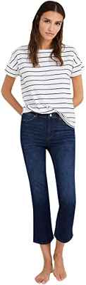 Springfield Jeans Kick Flare Lavado Sostenible, Jeans Mujer, Azul Medio (Medium Blue), 44
