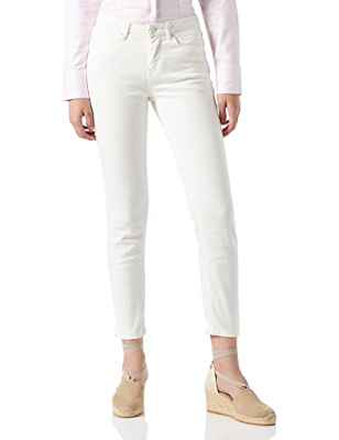 Springfield Jeans Sarga Color Lavado Pantalones Vaqueros, Beige, 40 para Mujer