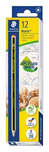 Staedtler Noris 120-0 - Lápices de Madera Certificada, Pack con Doce Lapiceros de Grafito 2B