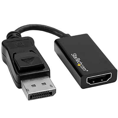 StarTech.com DP2HD4K60S - Adaptador conversor DisplayPort a HDMI 4K 60Hz UHD, Negro