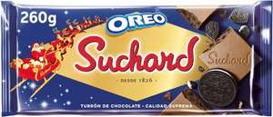 Suchard Oreo Tableta de Turrón de Chocolate con Leche con Trozos de Galleta Oreo y Arroz Inflado 260g