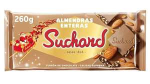 Suchard Tableta de Turrón de Chocolate con Leche con Almendras Enteras y Arroz Inflado 260g