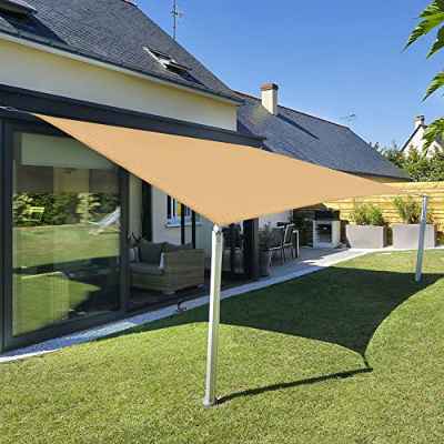 Sunnylaxx 2.5x3.5m Impermeable Toldo Vela de Sombra, Rectangular Arena Toldos Exterior Terraza Protección Rayos UV para Exteriores, Pergola, Jardín,Terrazas